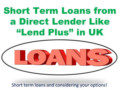 Short Term Direct Lender Loans